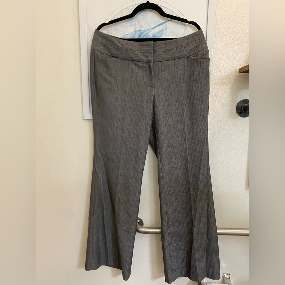 Express herringbone wide leg trousers